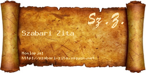 Szabari Zita névjegykártya